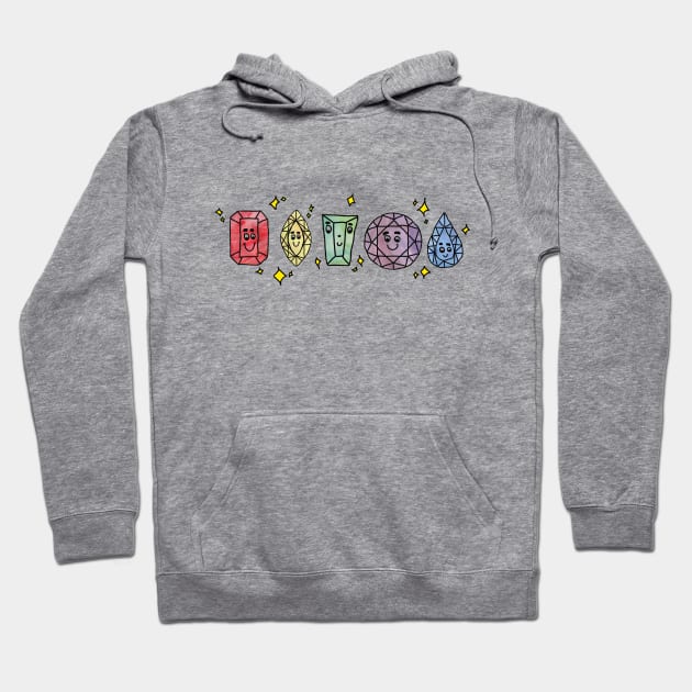 Rainbow Gemstones Hoodie by HFGJewels